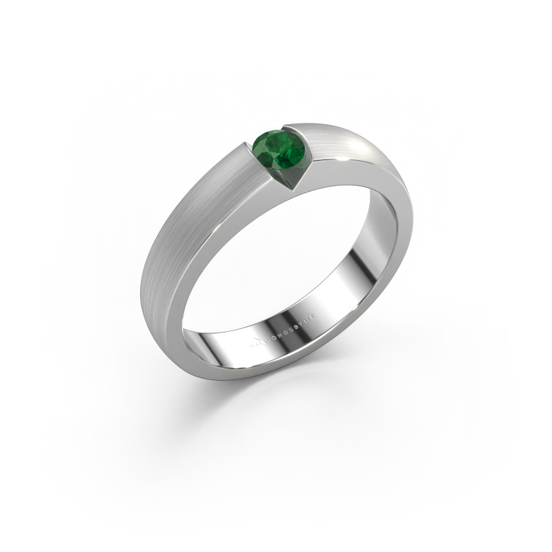 Image of Engagement ring Theresia 950 platinum Emerald 3.4 mm