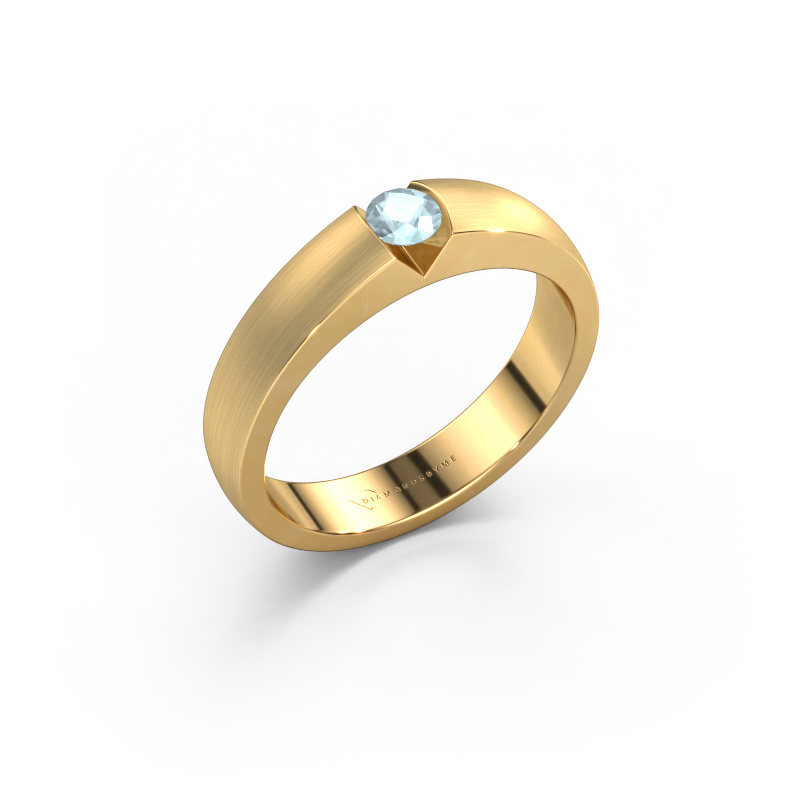 Image de Bague de fiançailles Theresia 585 or jaune Aigue-marine 3.4 mm