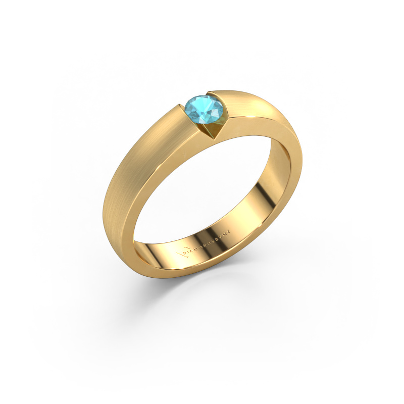 Image of Engagement ring Theresia 585 gold Blue topaz 3.4 mm