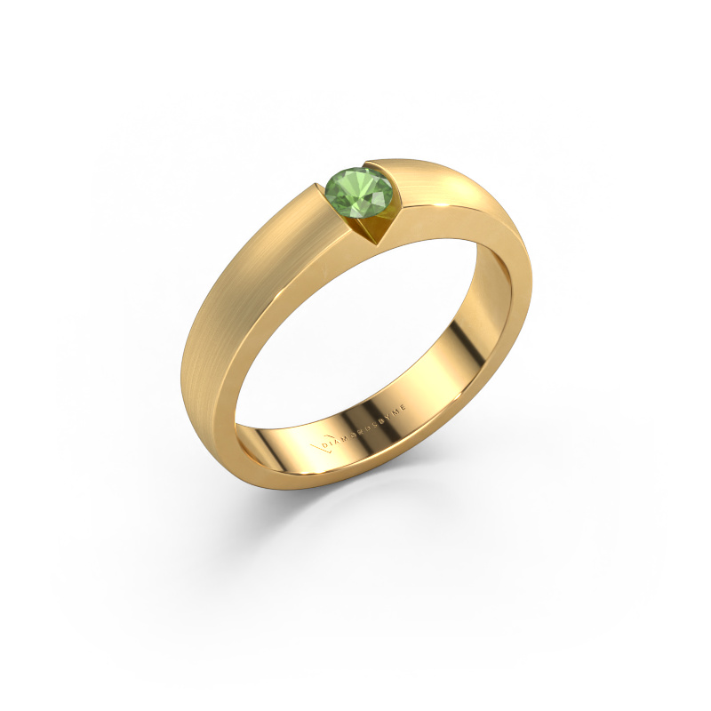 Bild von Verlobungsring Theresia 585 Gold Turmalin grün 3.4 mm