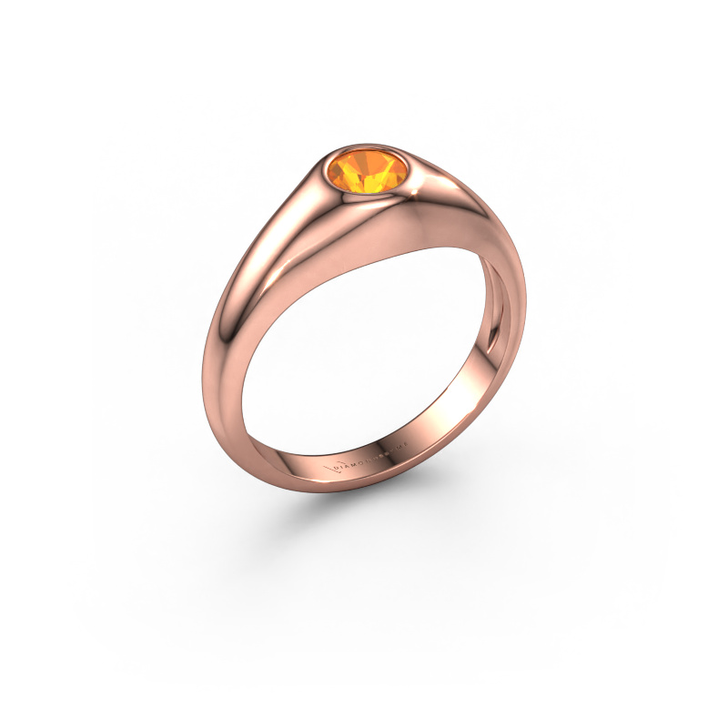 Image of Pinky ring Thorben 585 rose gold Citrin 5 mm