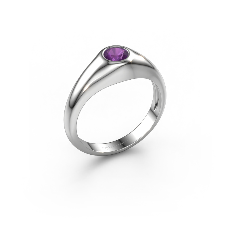 Image of Pinky ring Thorben 585 white gold Amethyst 5 mm