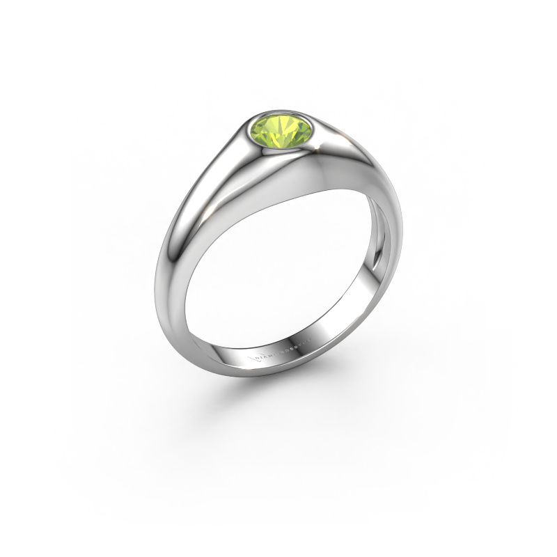 Image of Pinky ring Thorben 585 white gold Peridot 5 mm