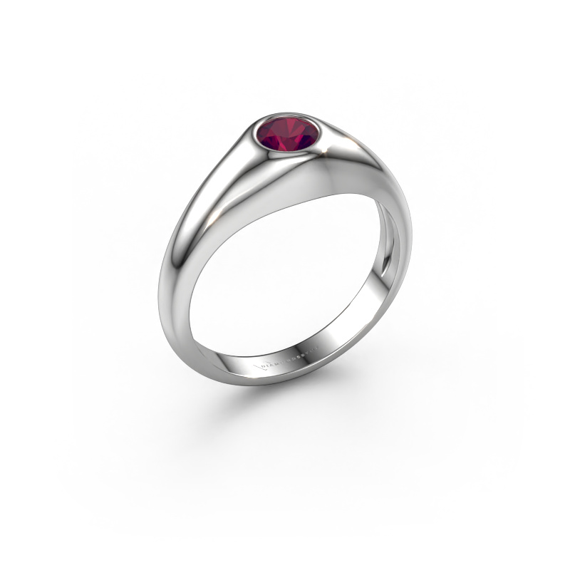 Bild von Pinky Ring Thorben 950 Platin Rhodolit 5 mm