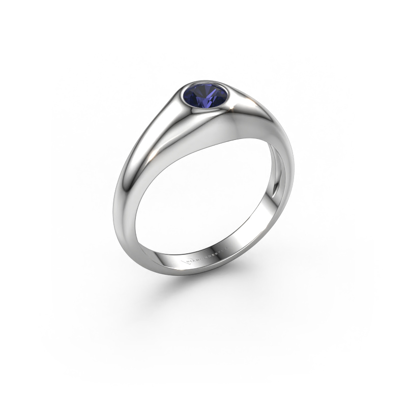 Image of Pinky ring Thorben 950 platinum Sapphire 5 mm