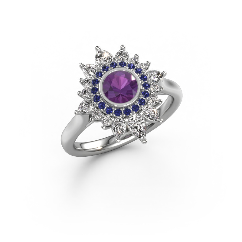 Bild von Verlobungsring Tianna 950 Platin Amethyst 5 mm