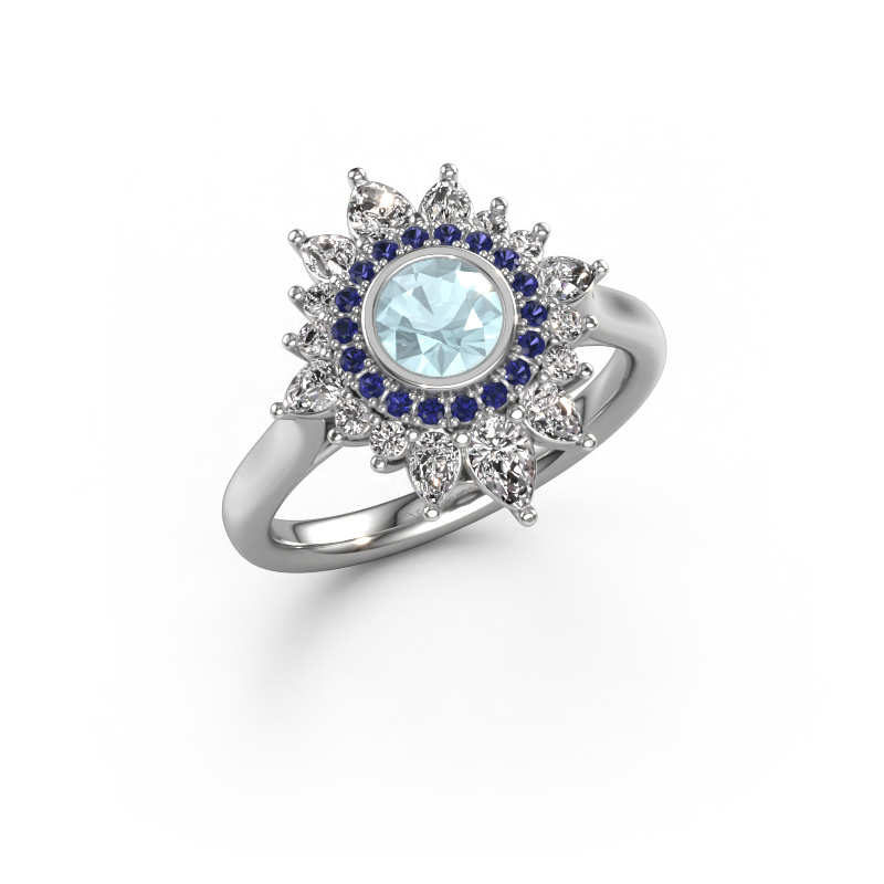 Image of Engagement ring Tianna 950 platinum Aquamarine 5 mm