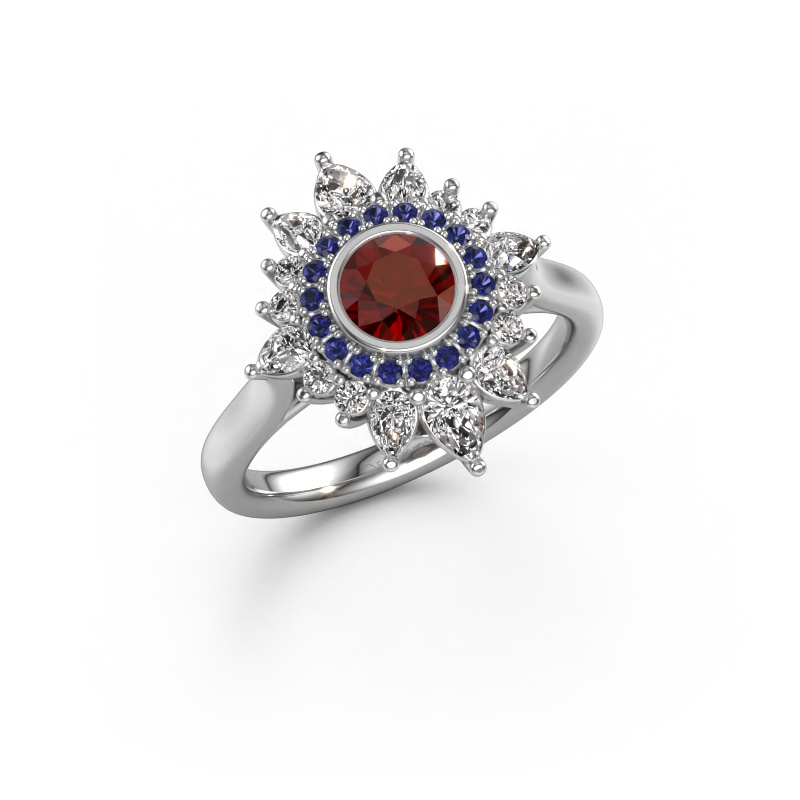 Image of Engagement ring Tianna 950 platinum Garnet 5 mm