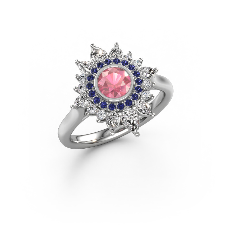 Image of Engagement ring Tianna 950 platinum Tourmaline pink 5 mm
