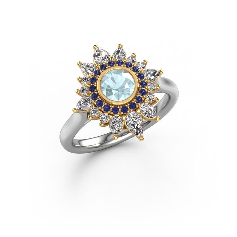 Image of Engagement ring Tianna 585 white gold Aquamarine 5 mm