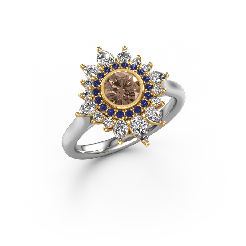 Bild von Verlobungsring Tianna 585 Weißgold Braun Diamant 1.736 crt