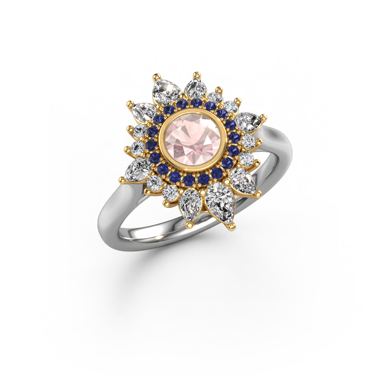 Image of Engagement ring Tianna 585 white gold Morganite champagne 5 mm