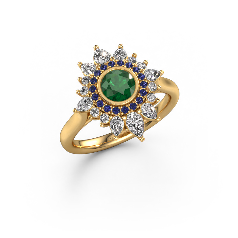 Image of Engagement ring Tianna 585 gold Emerald 5 mm