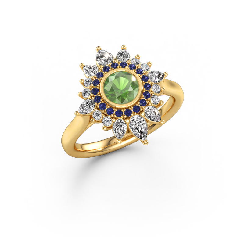Bild von Verlobungsring Tianna 585 Gold Turmalin grün 5 mm