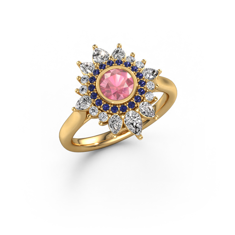 Image of Engagement ring Tianna 585 gold Tourmaline pink 5 mm