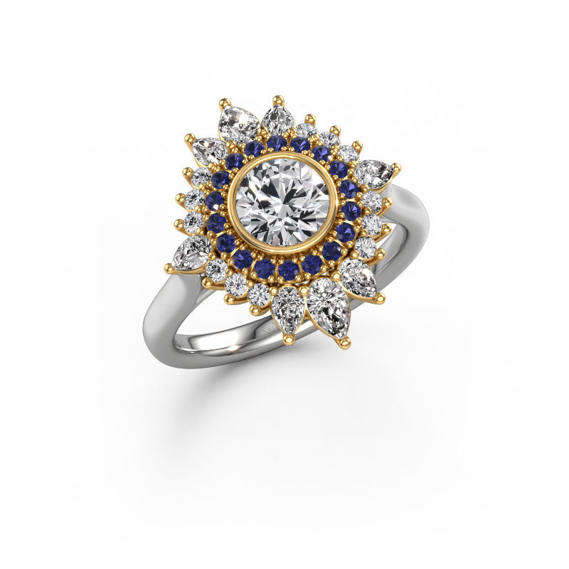 Image de Bague de fiançailles Tianna 585 or blanc Diamant synthétique 1.984 crt