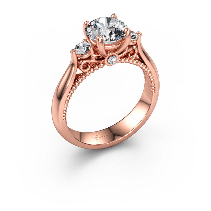Immagine di Anello di fidanzamento Tiffani 585 oro rosa Diamante lab grown 1.74 crt
