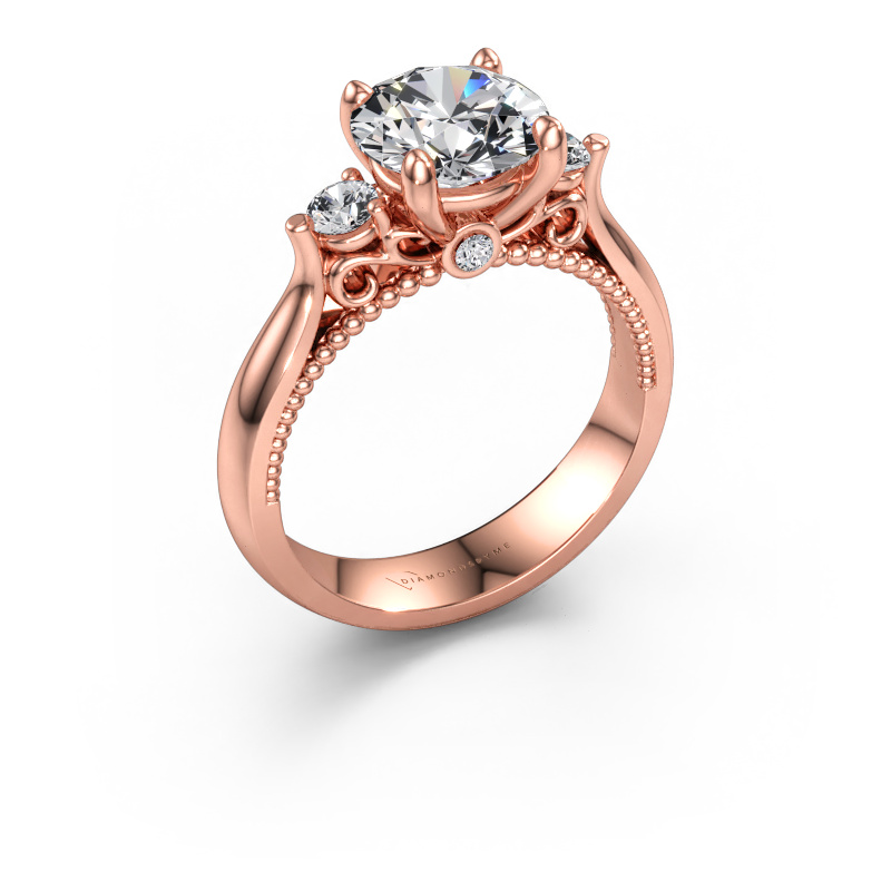 Immagine di Anello di fidanzamento Tiffani 585 oro rosa Diamante 2.24 crt