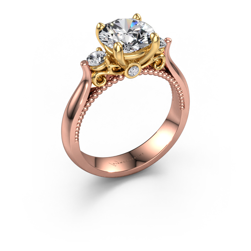 Bild von Verlobungsring Tiffani 585 Roségold Lab-grown Diamant 2.24 crt