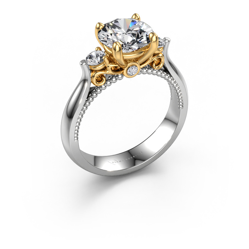 Bild von Verlobungsring Tiffani 585 Weißgold Diamant 2.24 crt