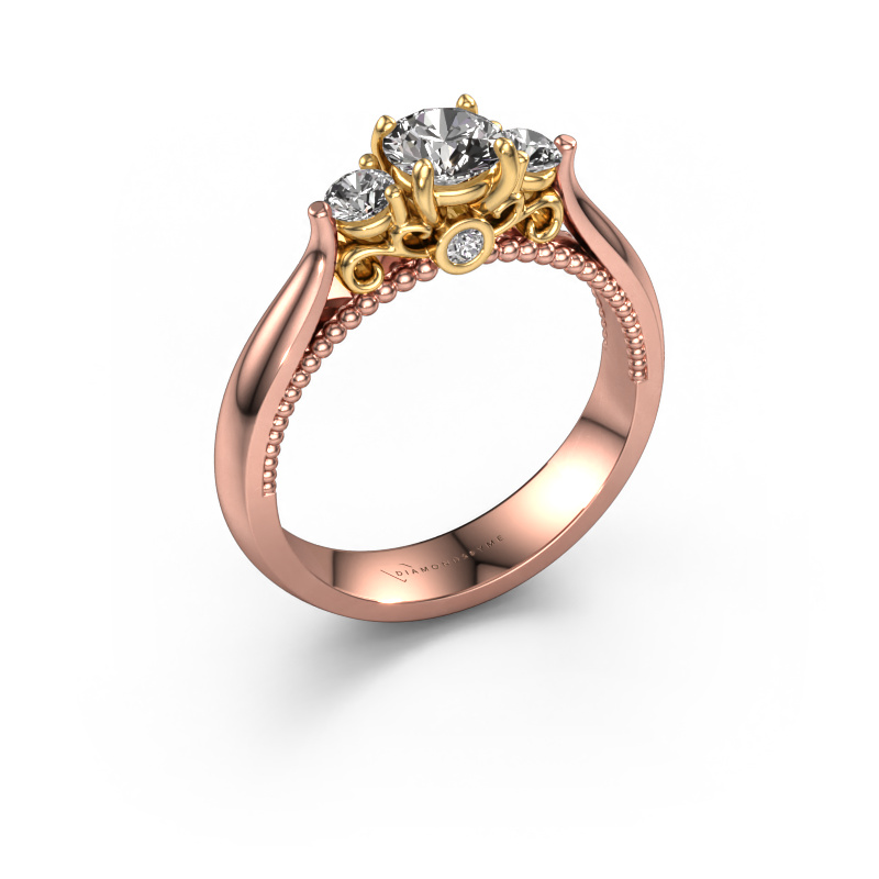 Bild von Verlobungsring Tiffani 585 Roségold Lab-grown Diamant 0.74 crt