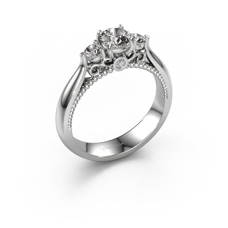Image of Engagement ring Tiffani 950 platinum Lab-grown diamond 0.74 crt