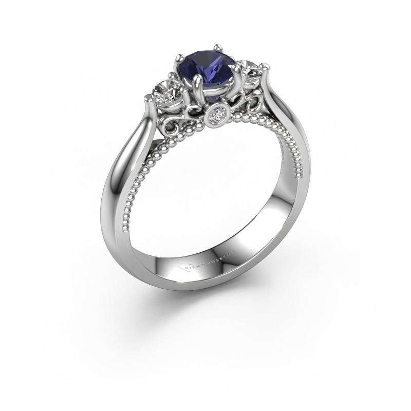 Image of Engagement ring Tiffani 950 platinum Sapphire 5 mm