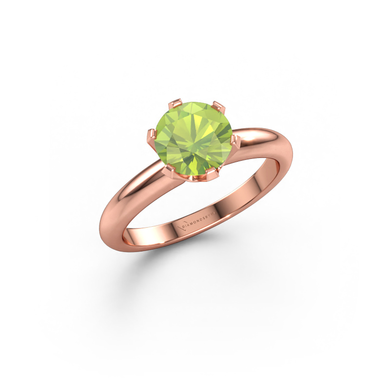 Immagine di Anello di fidanzamento Tiffy 1 585 oro rosa Peridoto 7 mm