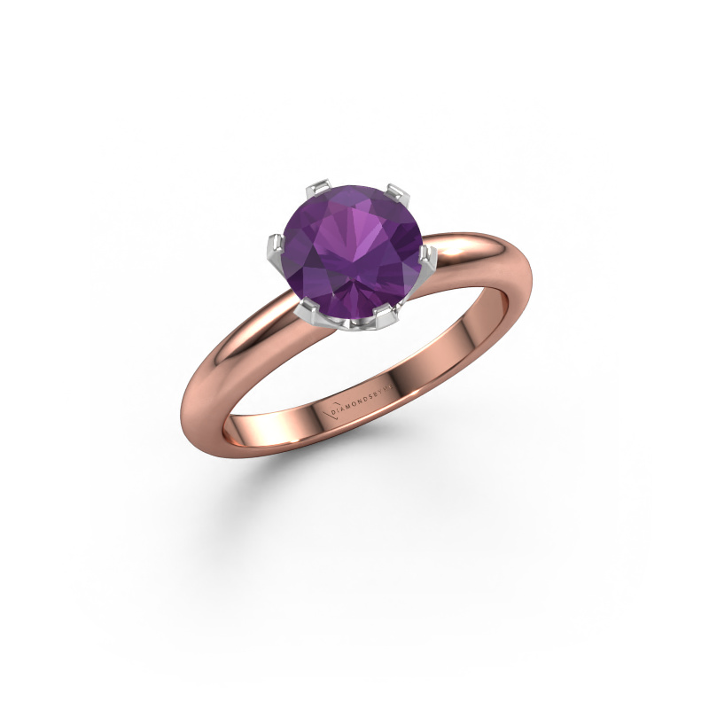 Bild von Verlobungsring Tiffy 1 585 Roségold Amethyst 7 mm