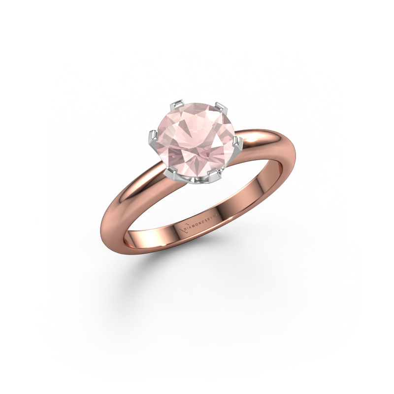 Bild von Verlobungsring Tiffy 1 585 Roségold Morganit Champagner 7 mm