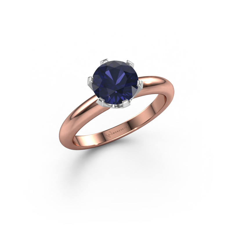 Image of Engagement ring Tiffy 1 585 rose gold Sapphire 7 mm