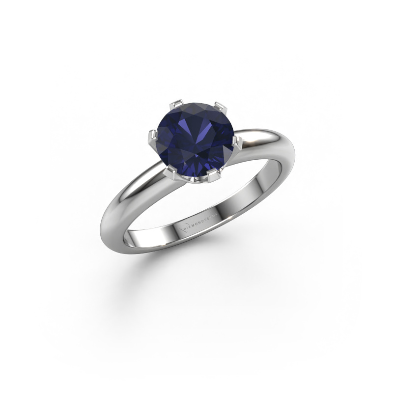 Image of Engagement ring Tiffy 1 950 platinum Sapphire 7 mm