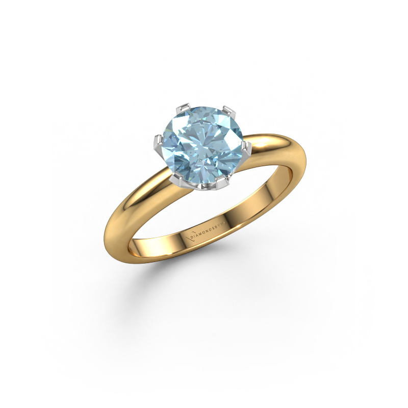 Bild von Verlobungsring Tiffy 1 585 Gold Blauer Labordiamant 7 mm