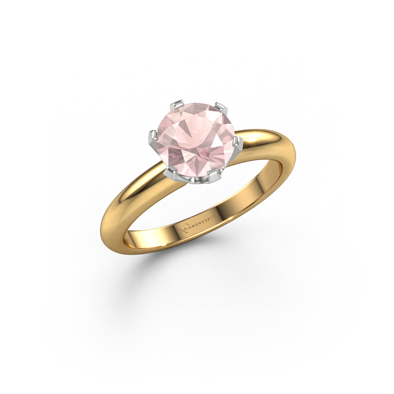 Image de Bague de fiançailles Tiffy 1 585 or jaune Champagne morganite 7 mm
