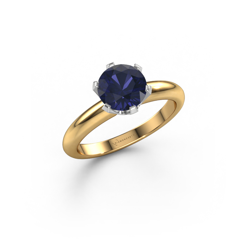Image of Engagement ring Tiffy 1 585 gold Sapphire 7 mm