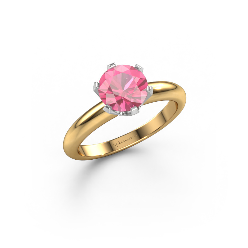 Bild von Verlobungsring Tiffy 1 585 Gold Pink Saphir 7 mm