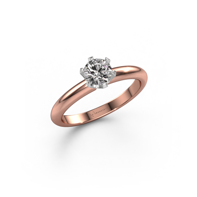 Image of Engagement ring Tiffy 1 585 rose gold Diamond 0.50 crt