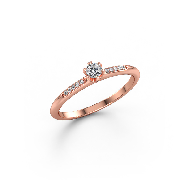 Bild av Förlovningsring Tiffy 2 585 roséguld Labbodlad diamant 0.14 crt