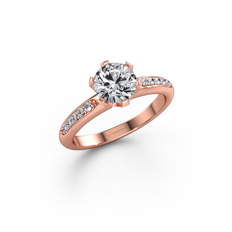 Immagine di Anello di fidanzamento Tiffy 2 585 oro rosa Diamante 1.12 crt