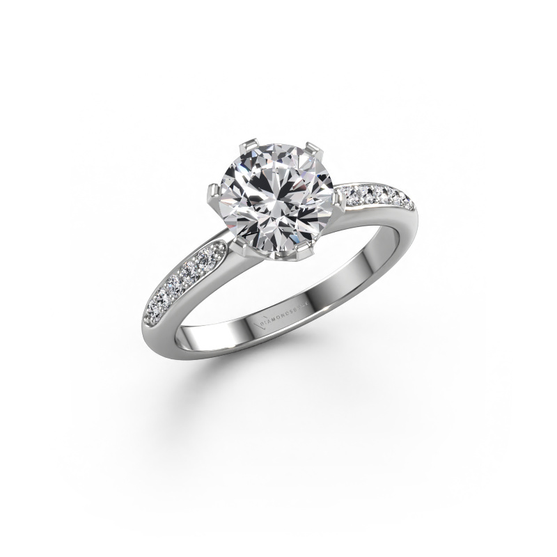 Image of Engagement ring Tiffy 2 950 platinum Lab-grown diamond 1.65 crt