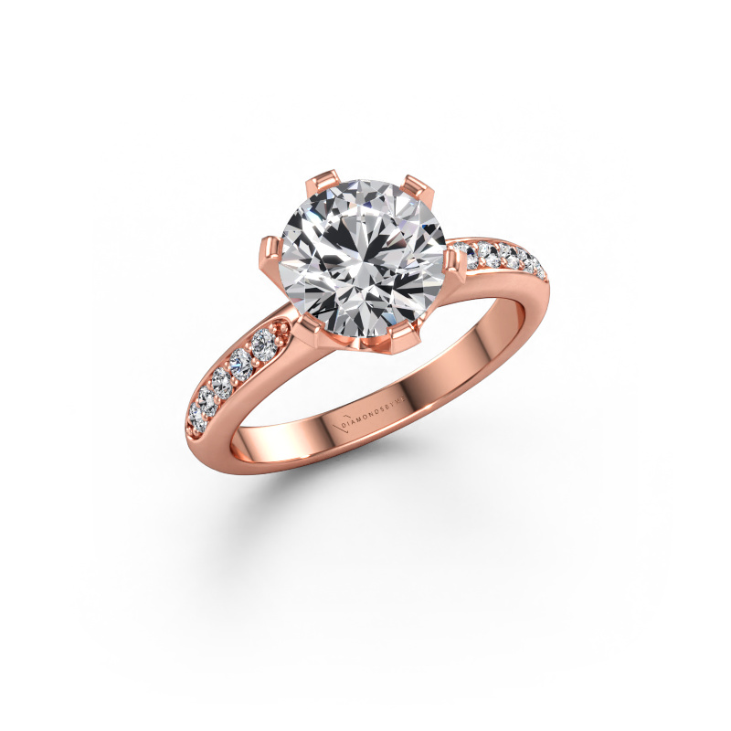 Immagine di Anello di fidanzamento Tiffy 2 585 oro rosa Diamante lab grown 2.18 crt