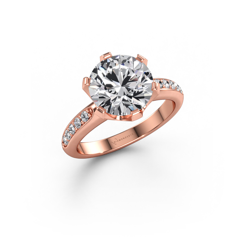 Immagine di Anello di fidanzamento Tiffy 2 585 oro rosa Diamante 3.18 crt