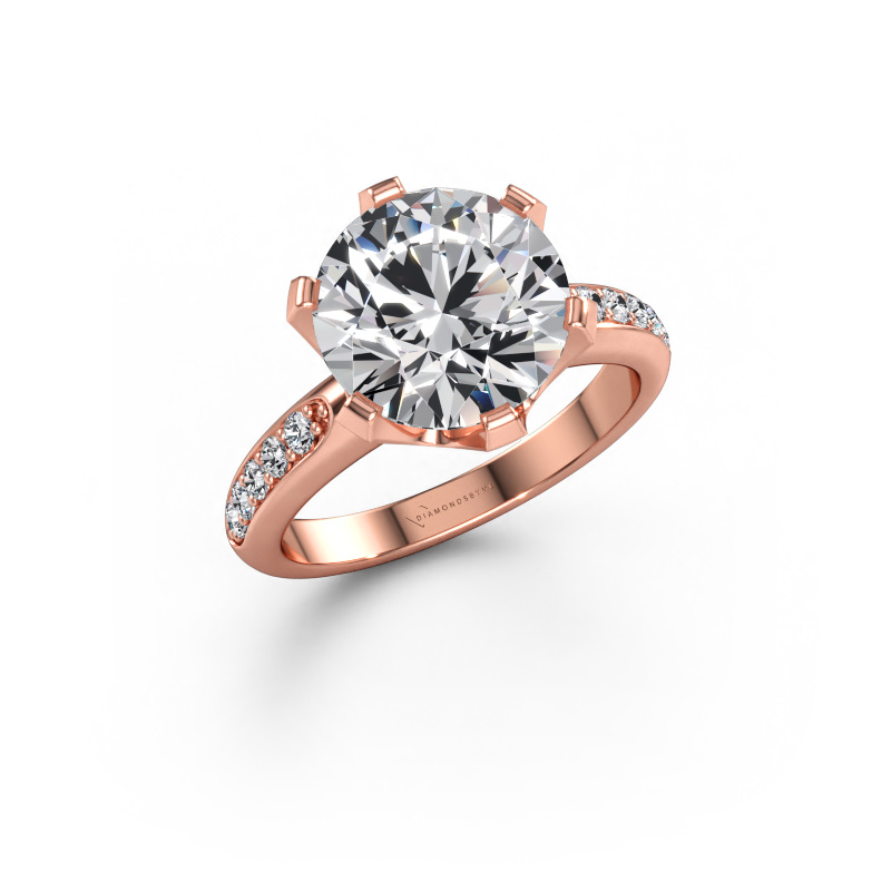 Immagine di Anello di fidanzamento Tiffy 2 585 oro rosa Diamante 4.20 crt