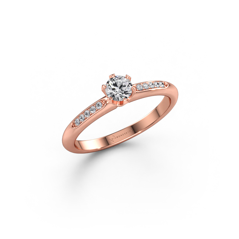 Bild av Förlovningsring Tiffy 2 585 roséguld Diamant 0.317 crt