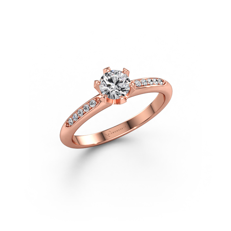 Immagine di Anello di fidanzamento Tiffy 2 585 oro rosa Diamante lab grown 0.475 crt