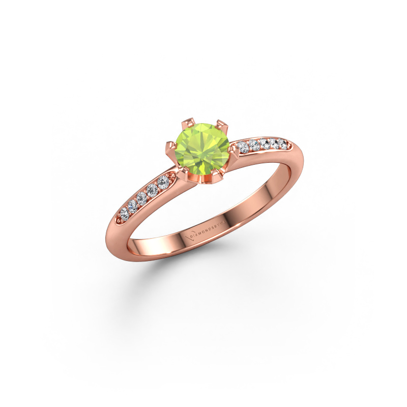 Bild av Förlovningsring Tiffy 2 585 roséguld Peridot 4.7 mm