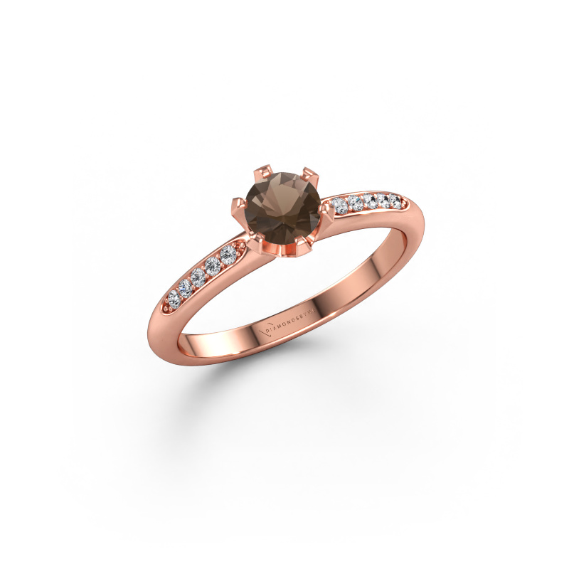 Bild av Förlovningsring Tiffy 2 585 roséguld Rökkvarts 4.7 mm