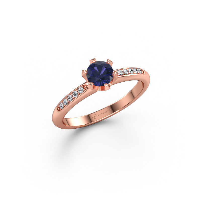Immagine di Anello di fidanzamento Tiffy 2 585 oro rosa Zaffiro 4.7 mm