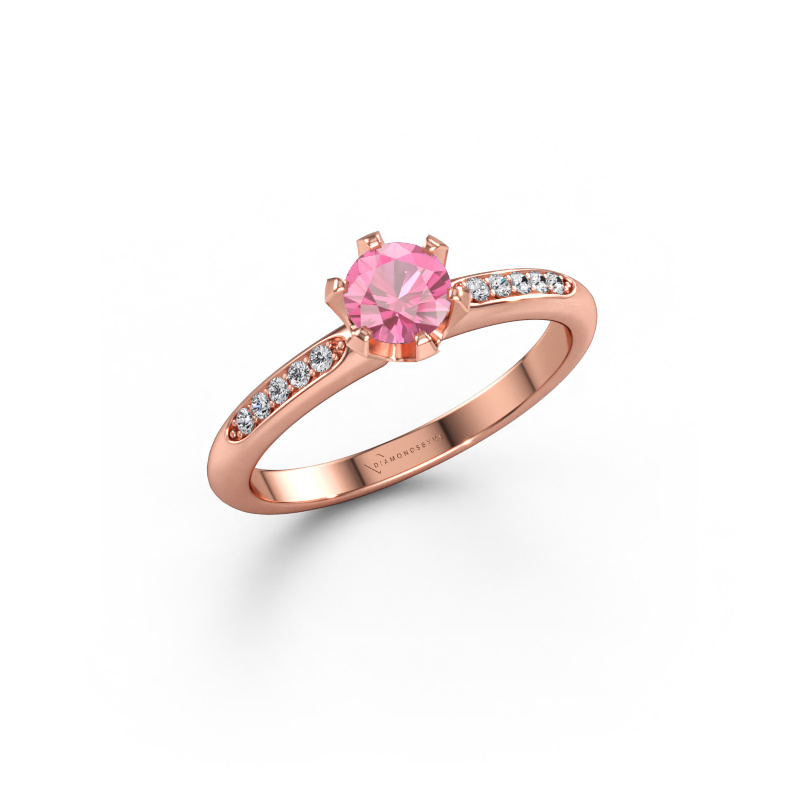 Bild av Förlovningsring Tiffy 2 585 roséguld Rosa safir 4.7 mm
