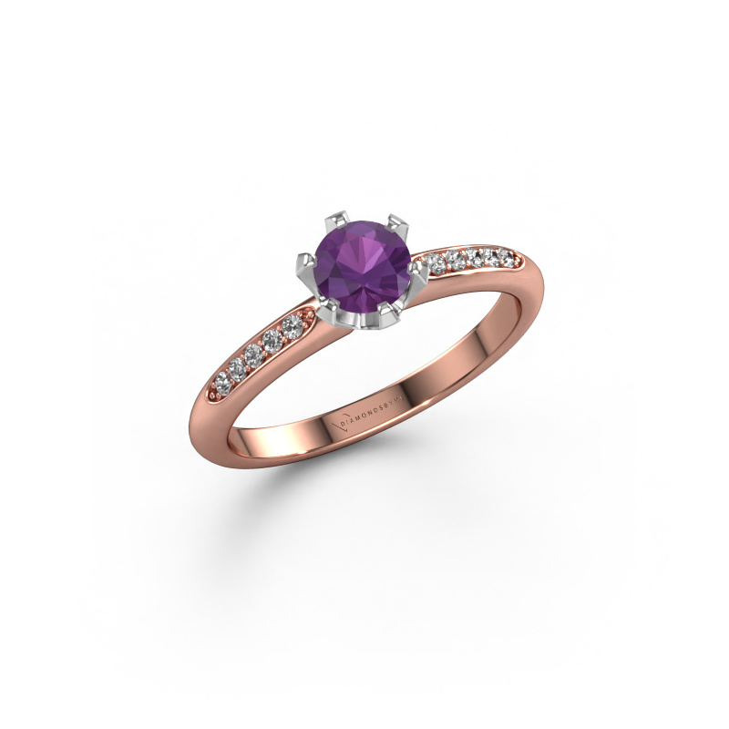 Bild von Verlobungsring Tiffy 2 585 Roségold Amethyst 4.7 mm